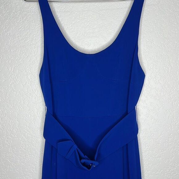 NWT Jonathan Simkhai Belted Crepe Wide
Leg Jumpsuit Royal Blue Size 2 - Picture 4 of 16